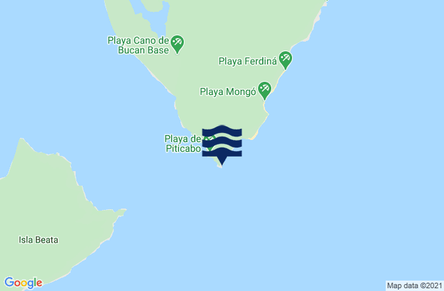 Karte der Gezeiten Cabo Beata, Dominican Republic