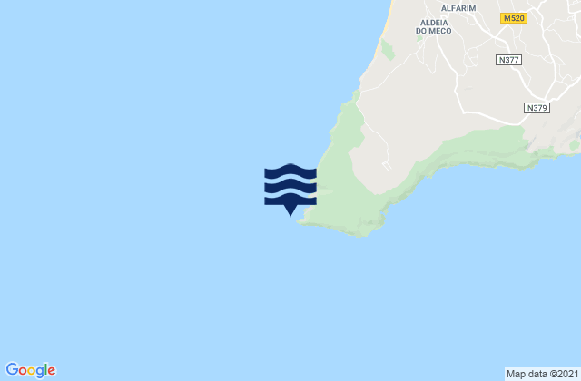 Karte der Gezeiten Cabo Espichel, Portugal
