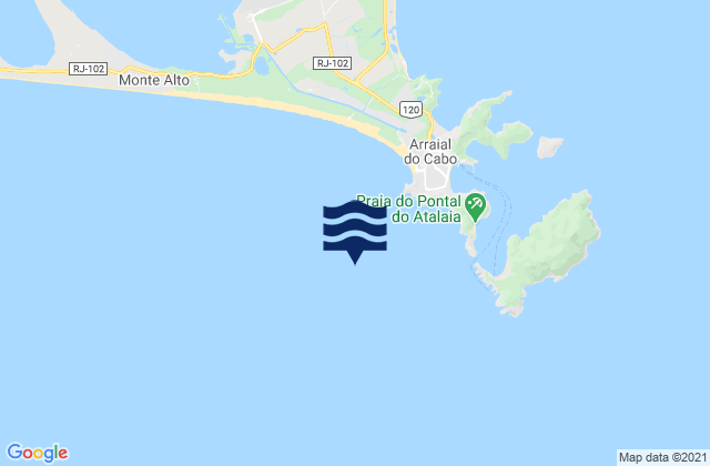 Karte der Gezeiten Cabo Frio, Brazil