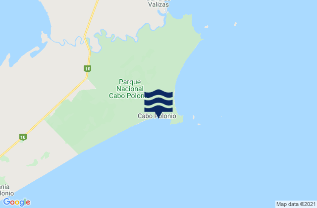 Karte der Gezeiten Cabo Polonio, Brazil