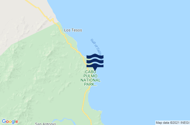 Karte der Gezeiten Cabo Pulmo, Mexico