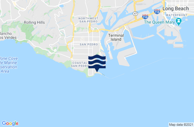 Karte der Gezeiten Cabrillo Beach, United States