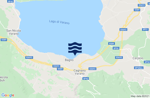 Karte der Gezeiten Cagnano Varano, Italy