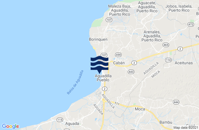 Karte der Gezeiten Caimital Alto Barrio, Puerto Rico