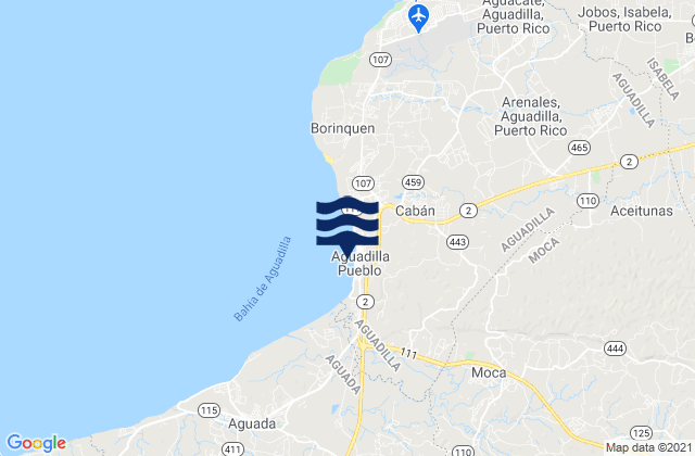 Karte der Gezeiten Caimital Bajo Barrio, Puerto Rico