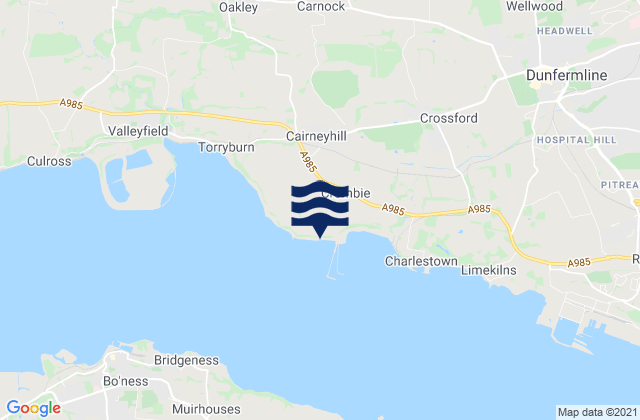 Karte der Gezeiten Cairneyhill, United Kingdom