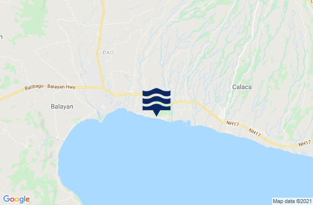 Karte der Gezeiten Calantas, Philippines