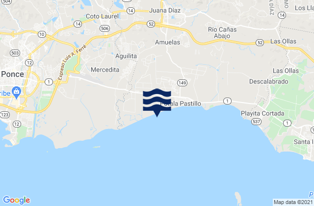 Karte der Gezeiten Callabo Barrio, Puerto Rico