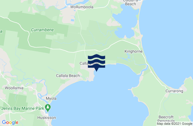 Karte der Gezeiten Callala, Australia