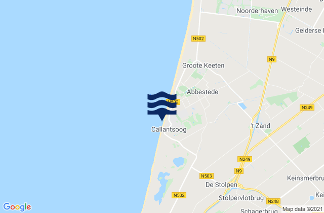 Karte der Gezeiten Callantsoog, Netherlands