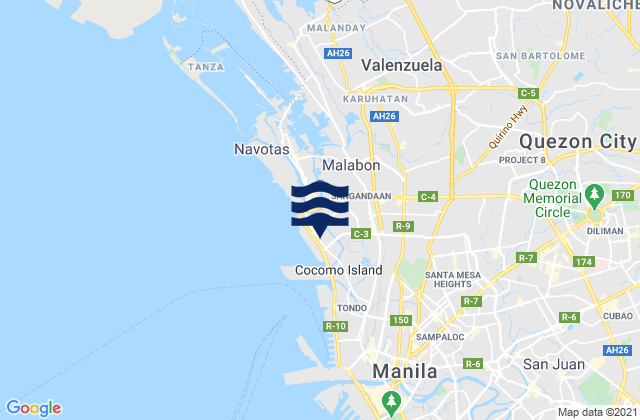 Karte der Gezeiten Caloocan City, Philippines