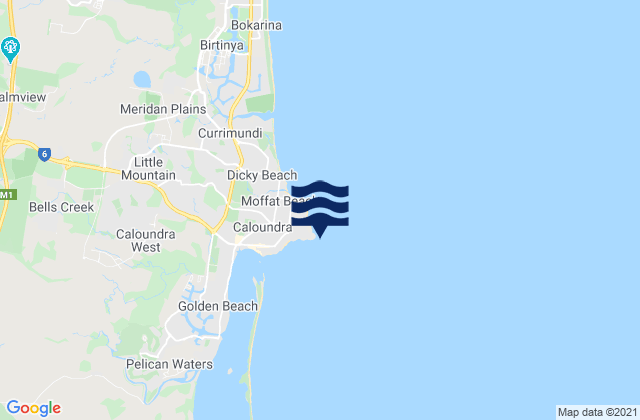 Karte der Gezeiten Caloundra Head, Australia