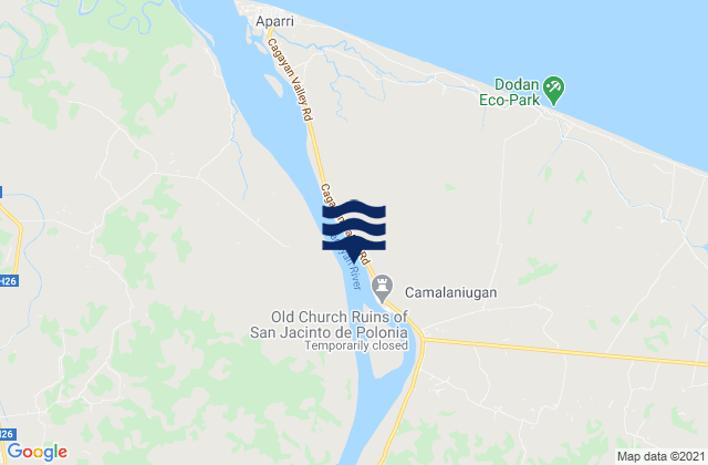 Karte der Gezeiten Camalaniugan (Cagayan River), Philippines