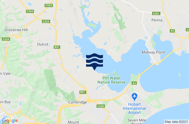 Karte der Gezeiten Cambridge, Australia