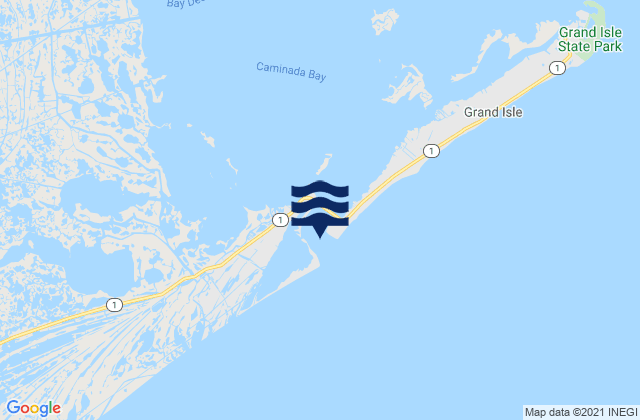 Karte der Gezeiten Caminada Pass Barataria Bay, United States