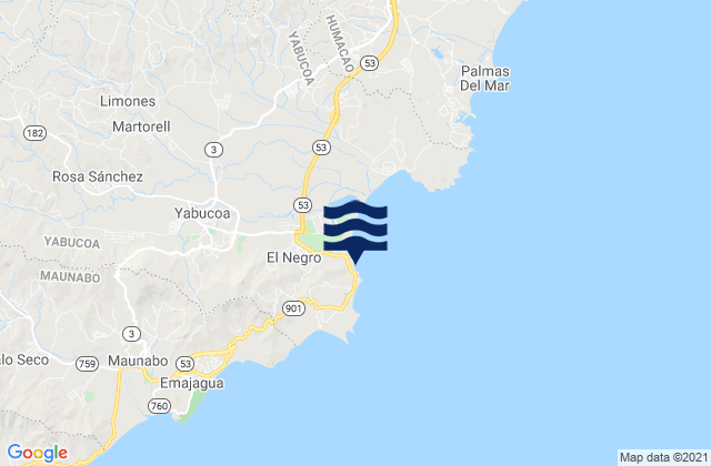 Karte der Gezeiten Camino Nuevo Barrio, Puerto Rico