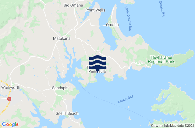 Karte der Gezeiten Campbells Beach, New Zealand
