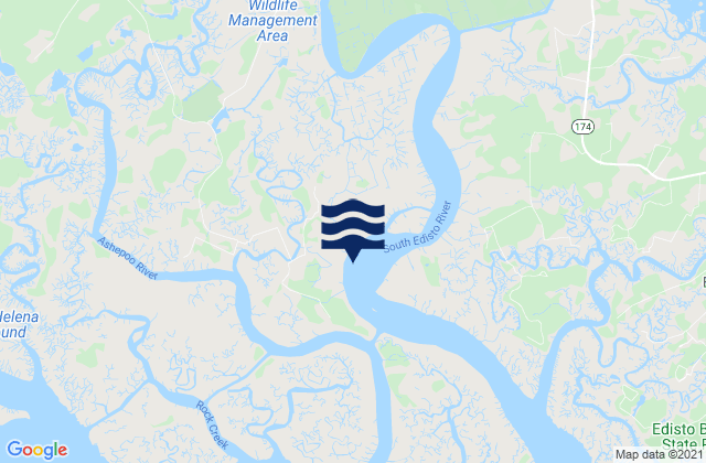 Karte der Gezeiten Canaday Landing (Edisto River), United States