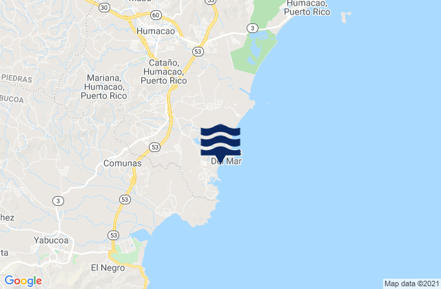 Karte der Gezeiten Candelero Abajo Barrio, Puerto Rico