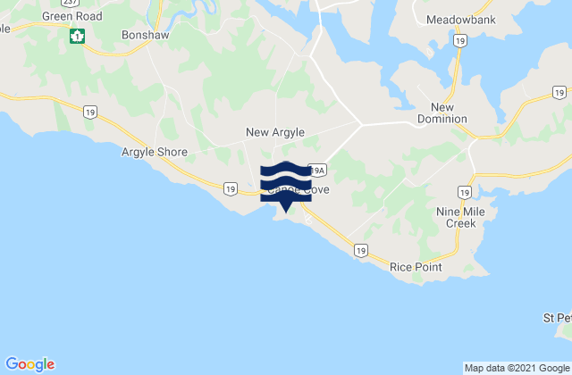 Karte der Gezeiten Canoe Cove, Canada
