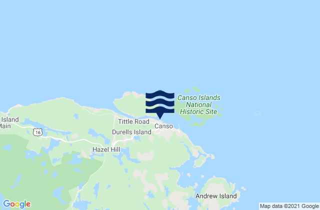 Karte der Gezeiten Canso Harbour, Canada