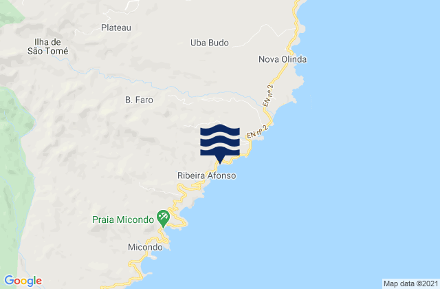 Karte der Gezeiten Cantagalo District, Sao Tome and Principe