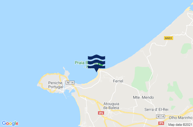 Karte der Gezeiten Cantinho Da Baia, Portugal