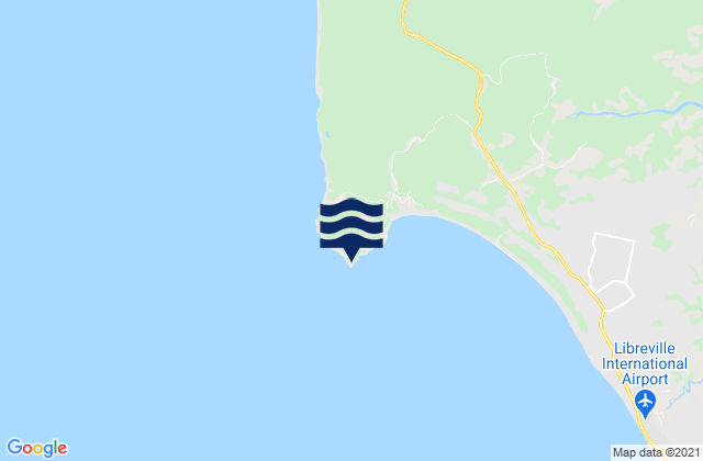 Karte der Gezeiten Cap Santa Clara, Gabon