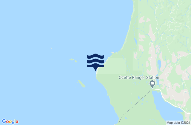 Karte der Gezeiten Cape Alava, United States