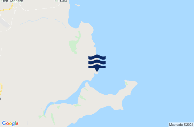 Karte der Gezeiten Cape Arnhem, Australia