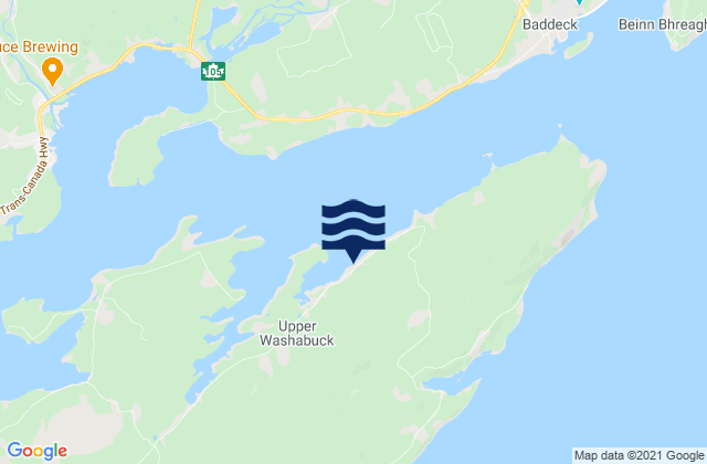 Karte der Gezeiten Cape Breton Island, Canada