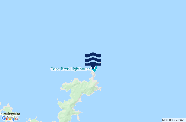 Karte der Gezeiten Cape Brett, New Zealand