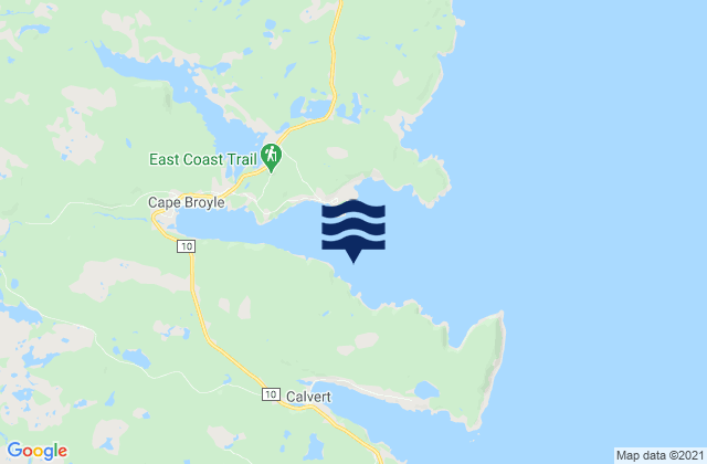 Karte der Gezeiten Cape Broyle Harbour, Canada