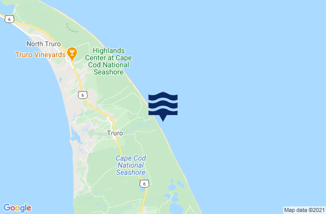 Karte der Gezeiten Cape Cod Lighthouse, United States