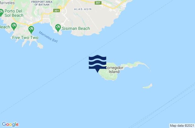 Karte der Gezeiten Cape Corregidor, Philippines