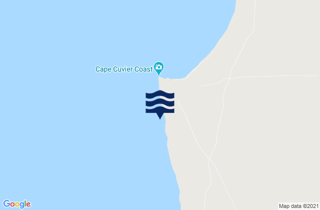 Karte der Gezeiten Cape Cuvier, Australia