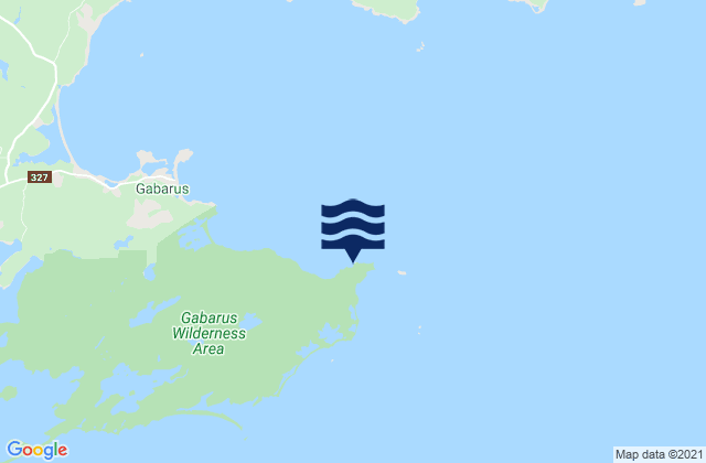 Karte der Gezeiten Cape Gabarus, Canada