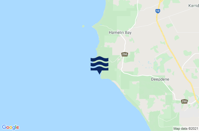 Karte der Gezeiten Cape Hamelin, Australia