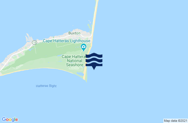 Karte der Gezeiten Cape Hatteras, United States