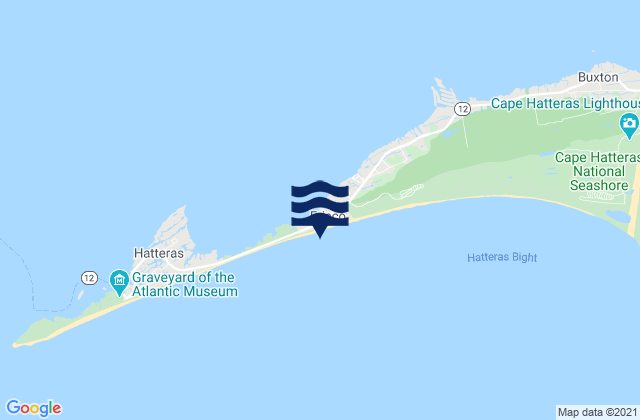 Karte der Gezeiten Cape Hatteras Fishing Pier, United States