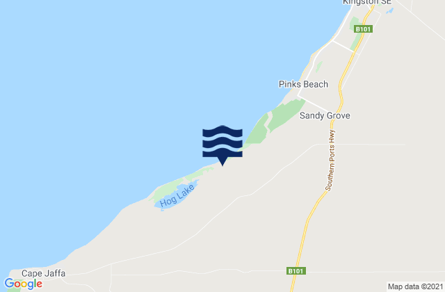 Karte der Gezeiten Cape Jaffa, Australia