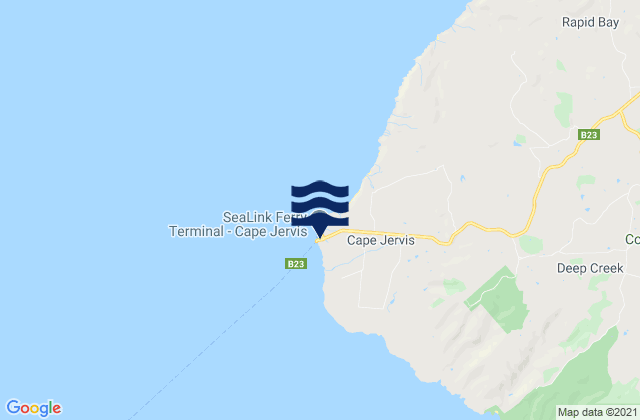 Karte der Gezeiten Cape Jervis Port, Australia