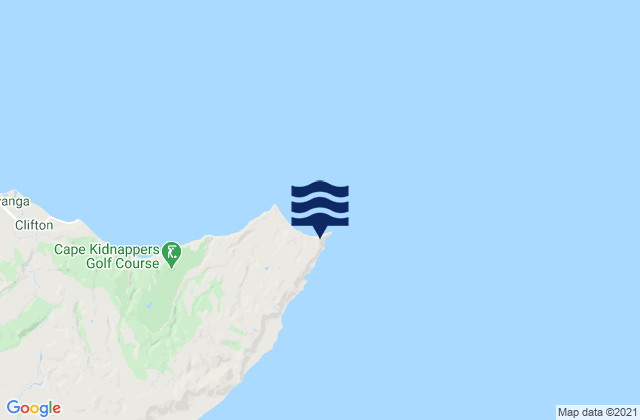 Karte der Gezeiten Cape Kidnappers Lighthouse, New Zealand