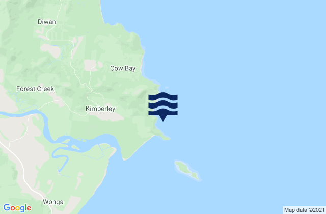 Karte der Gezeiten Cape Kimberley, Australia