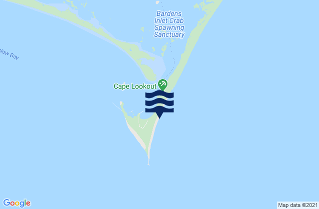 Karte der Gezeiten Cape Lookout (ocean), United States