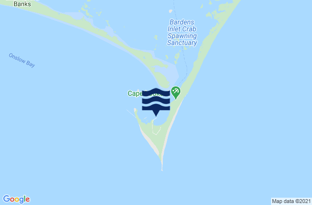 Karte der Gezeiten Cape Lookout Bight, United States