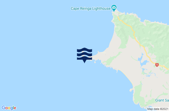 Karte der Gezeiten Cape Maria van Diemen, New Zealand