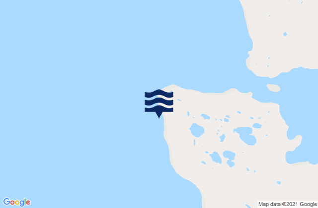 Karte der Gezeiten Cape Miles, Canada