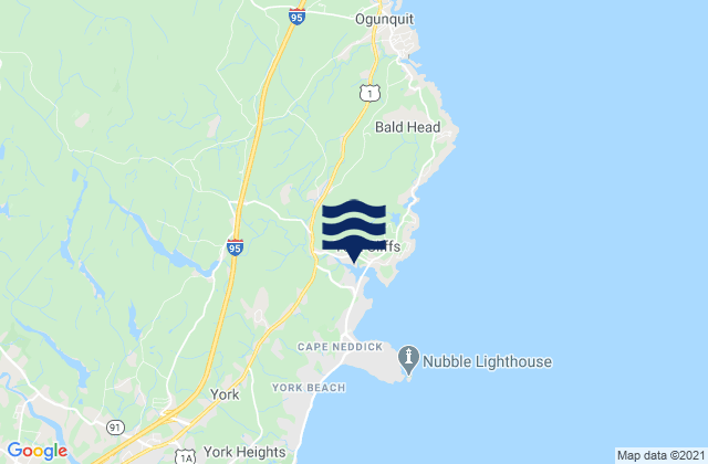 Karte der Gezeiten Cape Neddick, United States