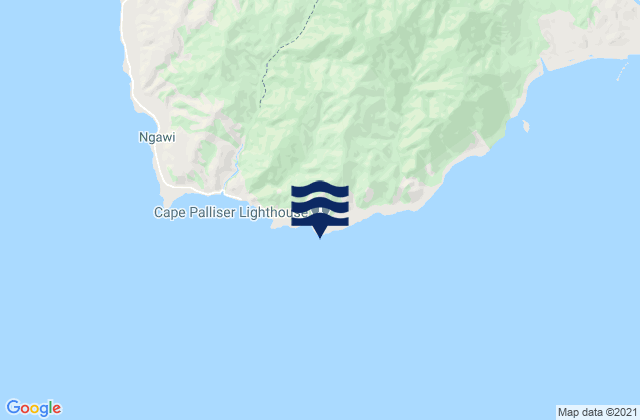 Karte der Gezeiten Cape Palliser, New Zealand